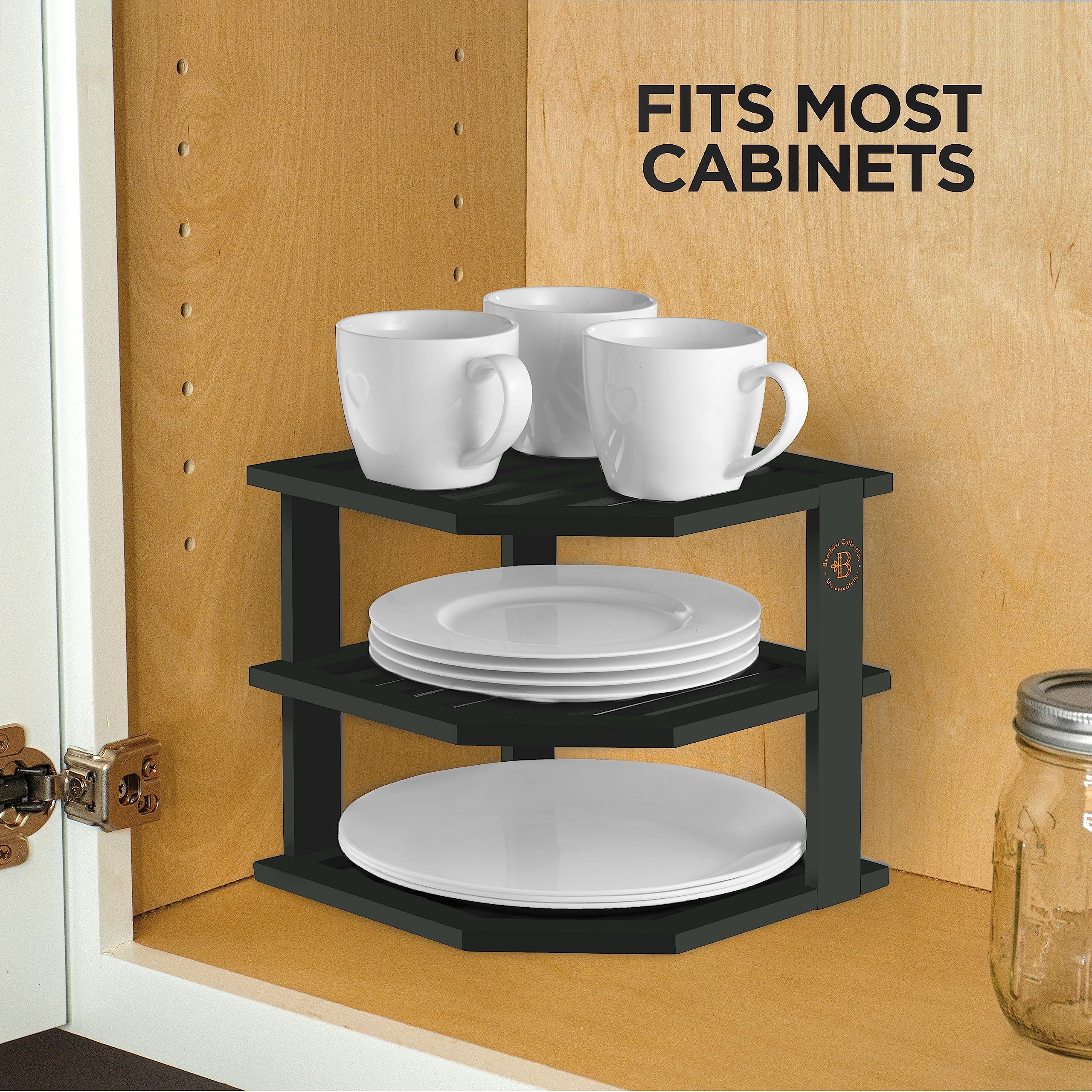 Bambüsi countertop storage helps declutter and maximize space.
