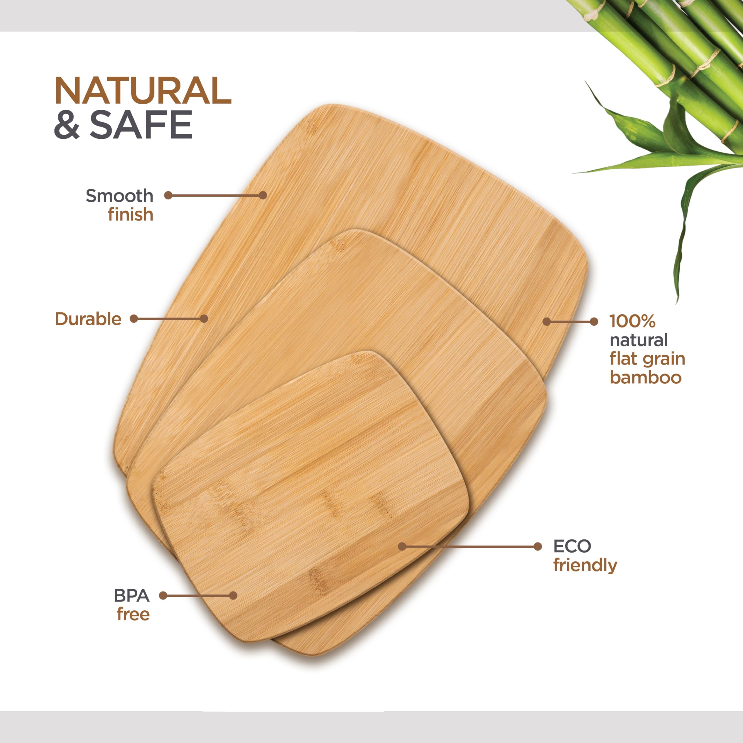 Bambüsi bamboo cutting board 11x8-5 knife-friendly surface ideal for chopping and serving