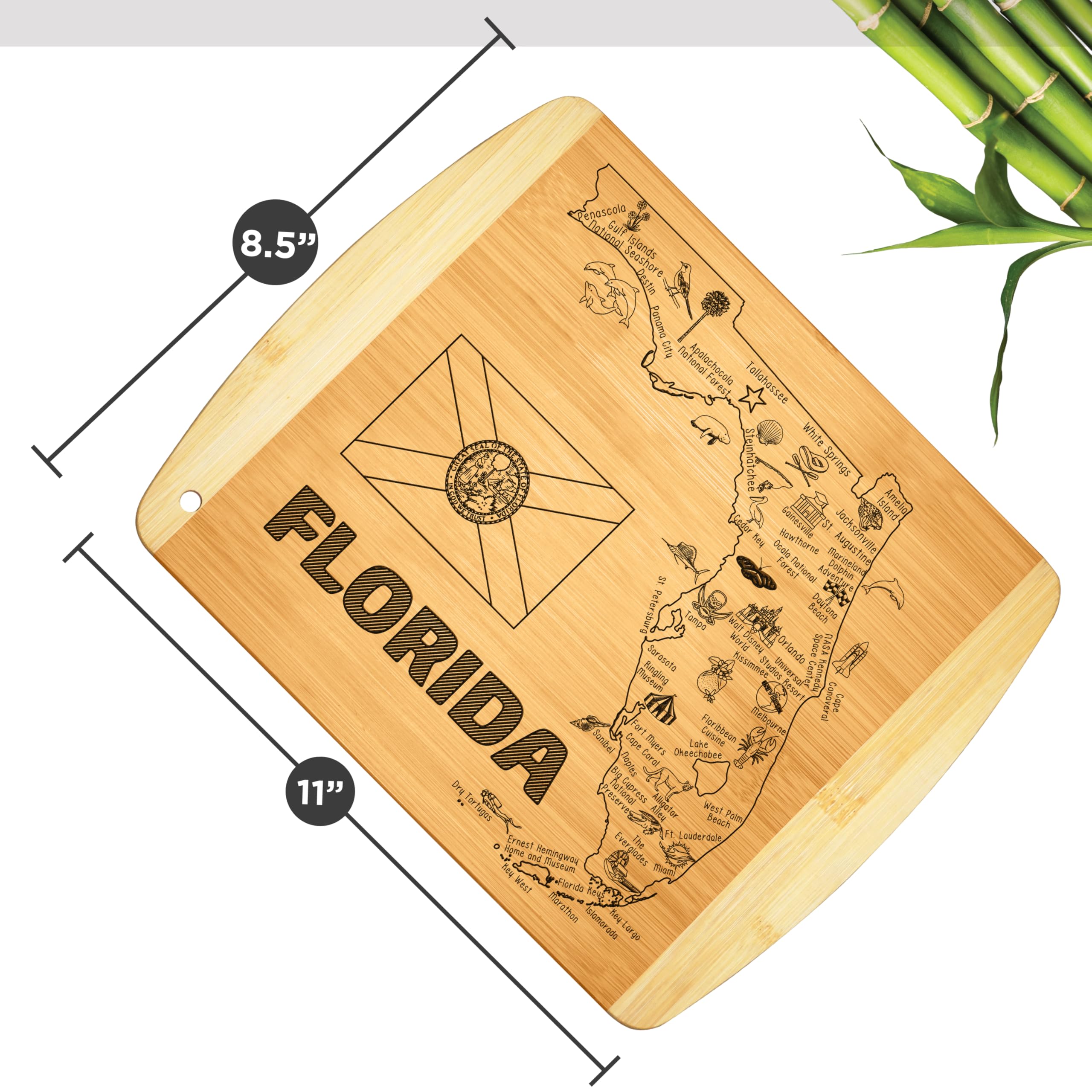 Bambusi Florida home decor board to display in kitchens or dining rooms