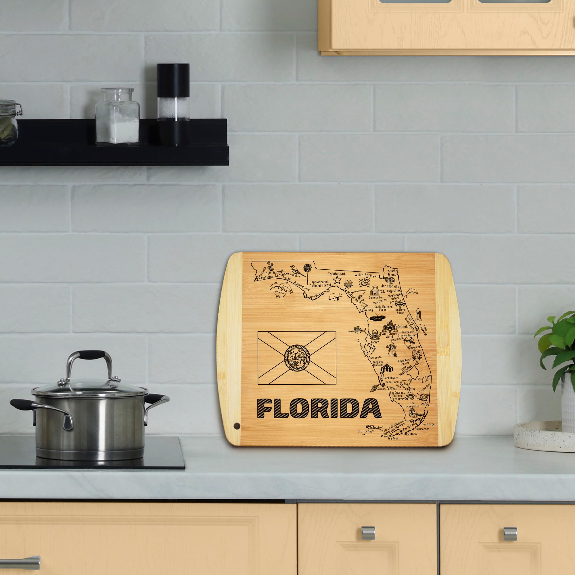 Bambusi Florida housewarming gift board, a thoughtful Florida keepsake