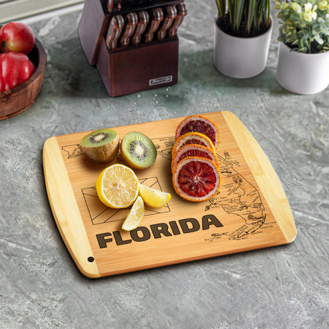 Bambusi Florida serving board perfect for snacks and fruit platters