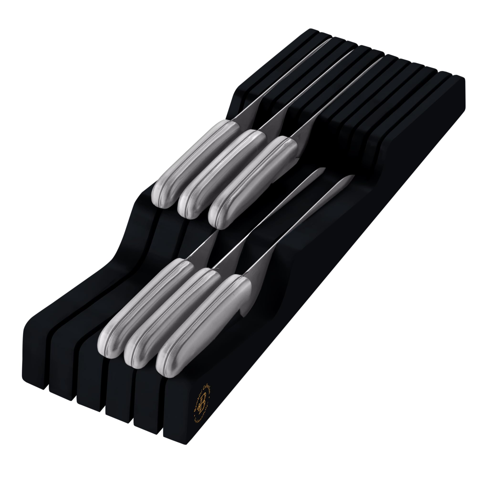 Bambüsi in-drawer knife block keeps knives neatly organized in your drawer.