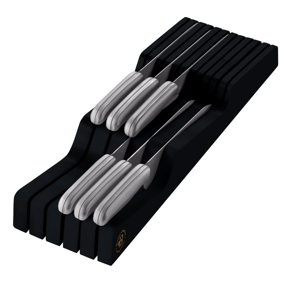 Bambüsi in-drawer knife block keeps knives neatly organized in your drawer.