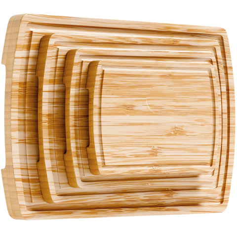 Bambüsi knife-friendly surface protects blades during chopping.