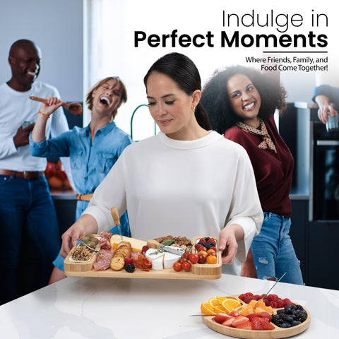 Bambüsi stylish entertaining table setup with board and accessories