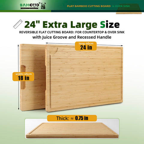 BAMOTTO CRAFTBAMBOO board with handle side view for stable carving and serving