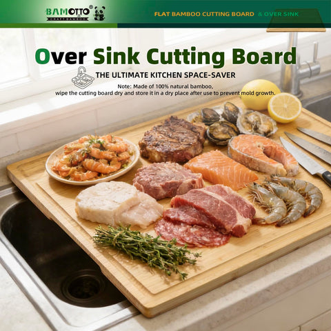 BAMOTTO CRAFTBAMBOO knife friendly smooth surface preserves blade edge