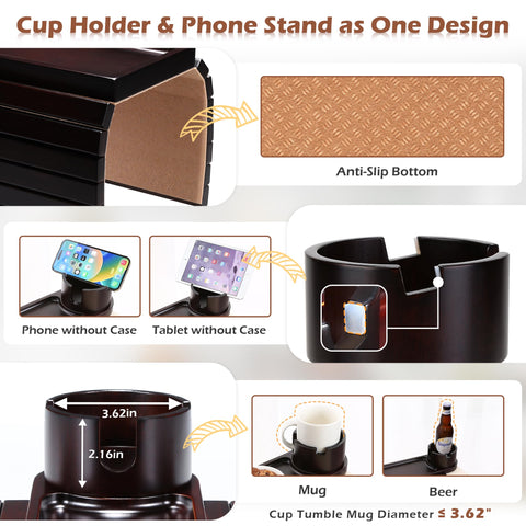 BAMTRAY space-saving compact tray fits on small couches