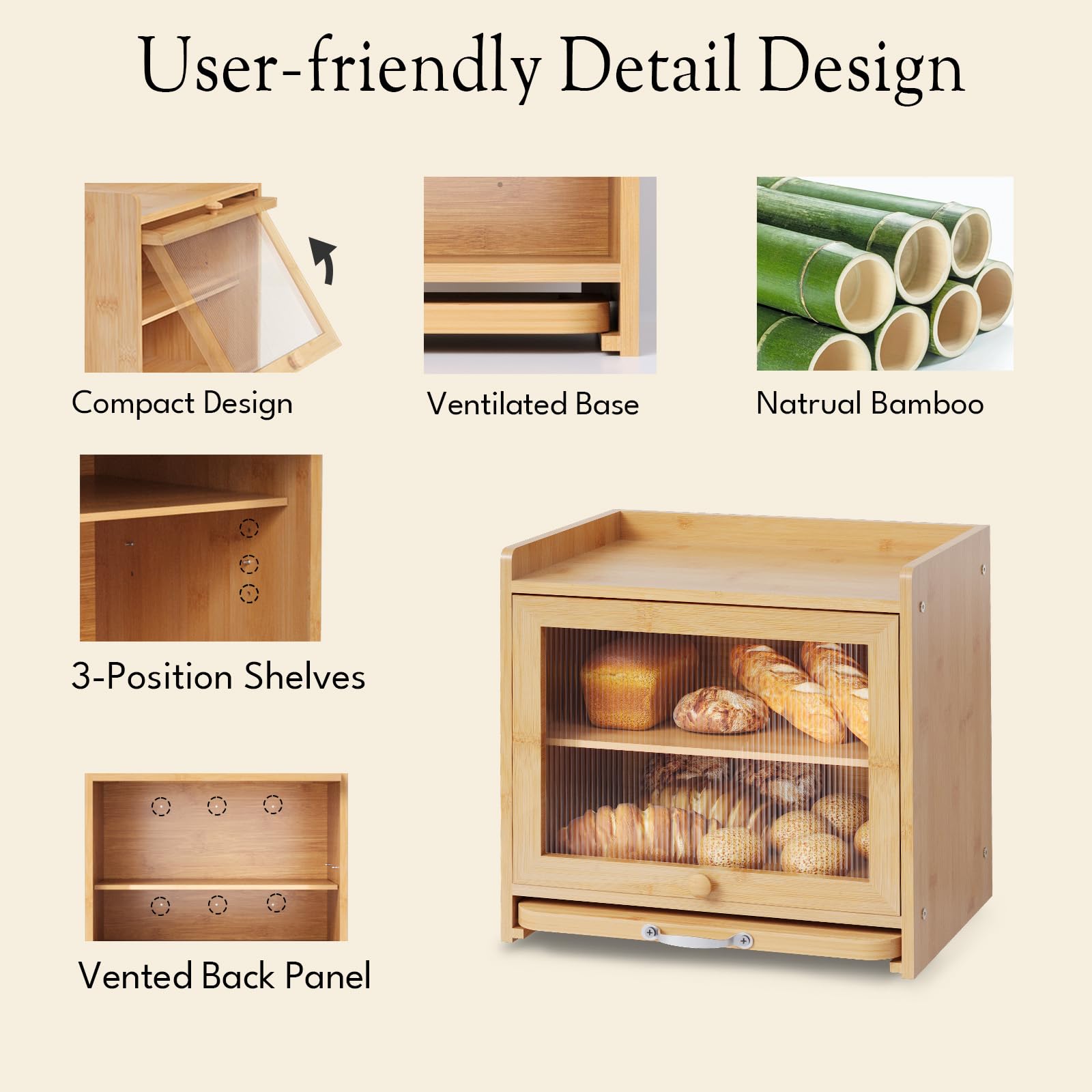 bamzc brz sturdy base keeps countertop tidy and stable during use