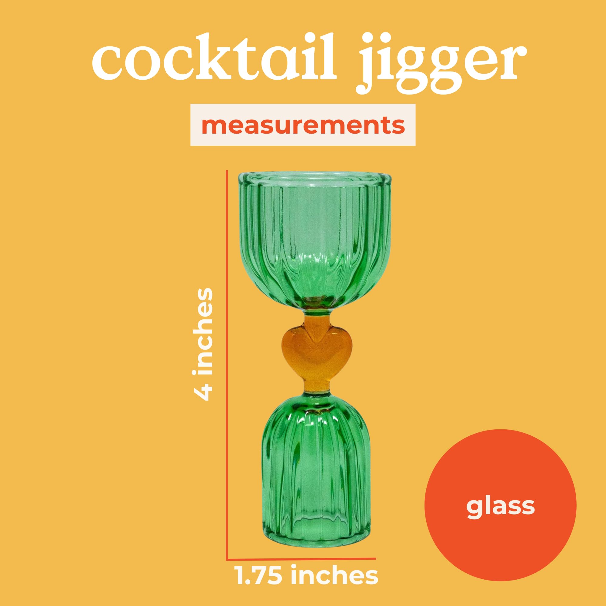Ban.do jigger compact size fits any bar cart or home kitchen.