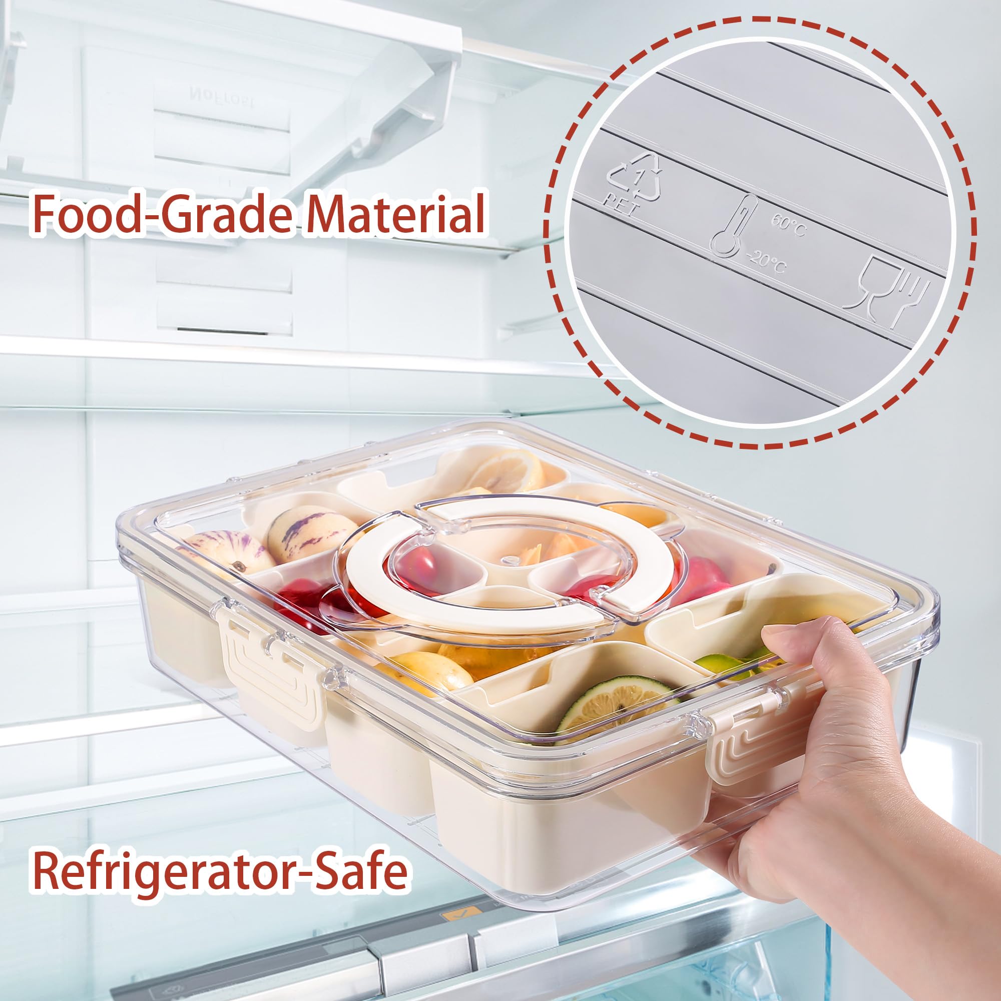 Bandesun clear organizer with compartments keeps items neatly separated.