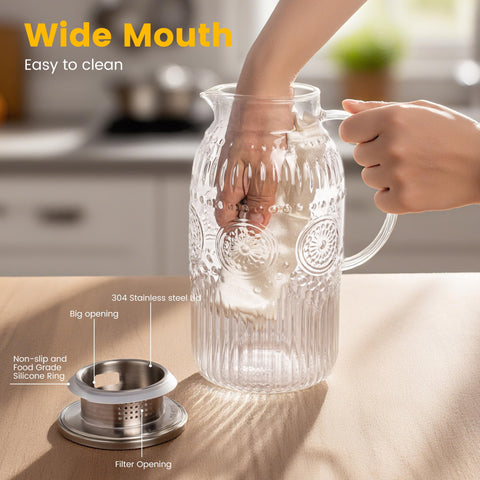 Bandesun vintage pitcher with handle visible for easy gripping