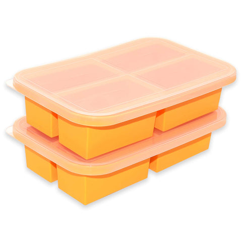 Bangp 1-Cup silicone freezer trays with lid for easy portion control.