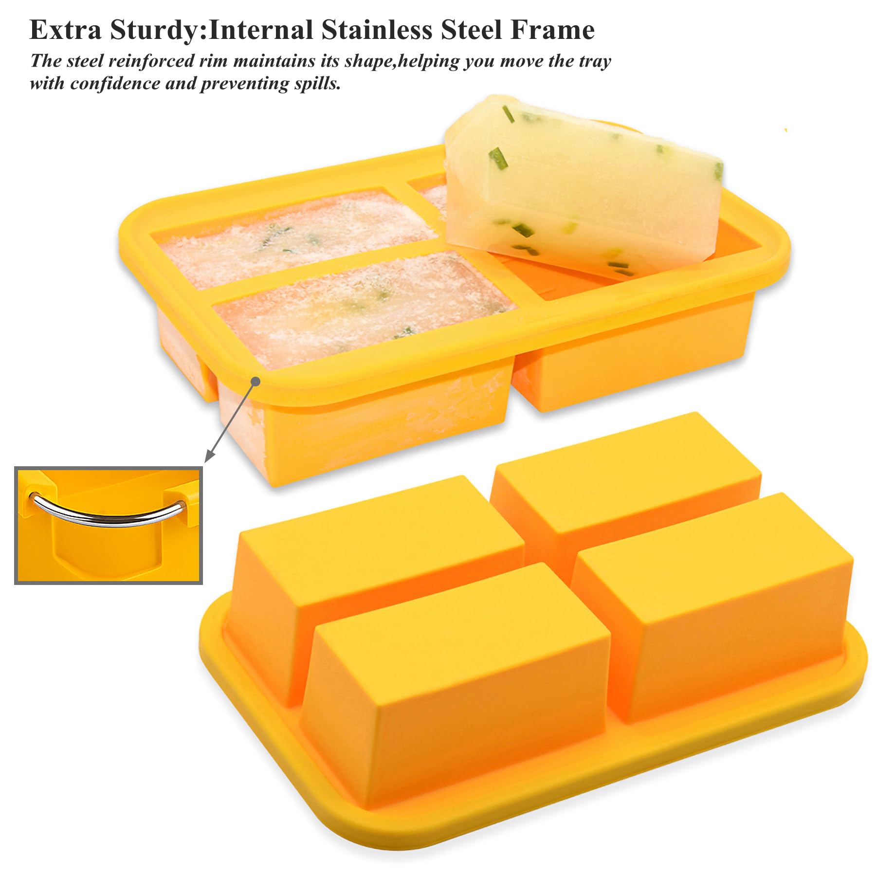 Bangp stackable freezer trays with transparent lids help organize your freezer.