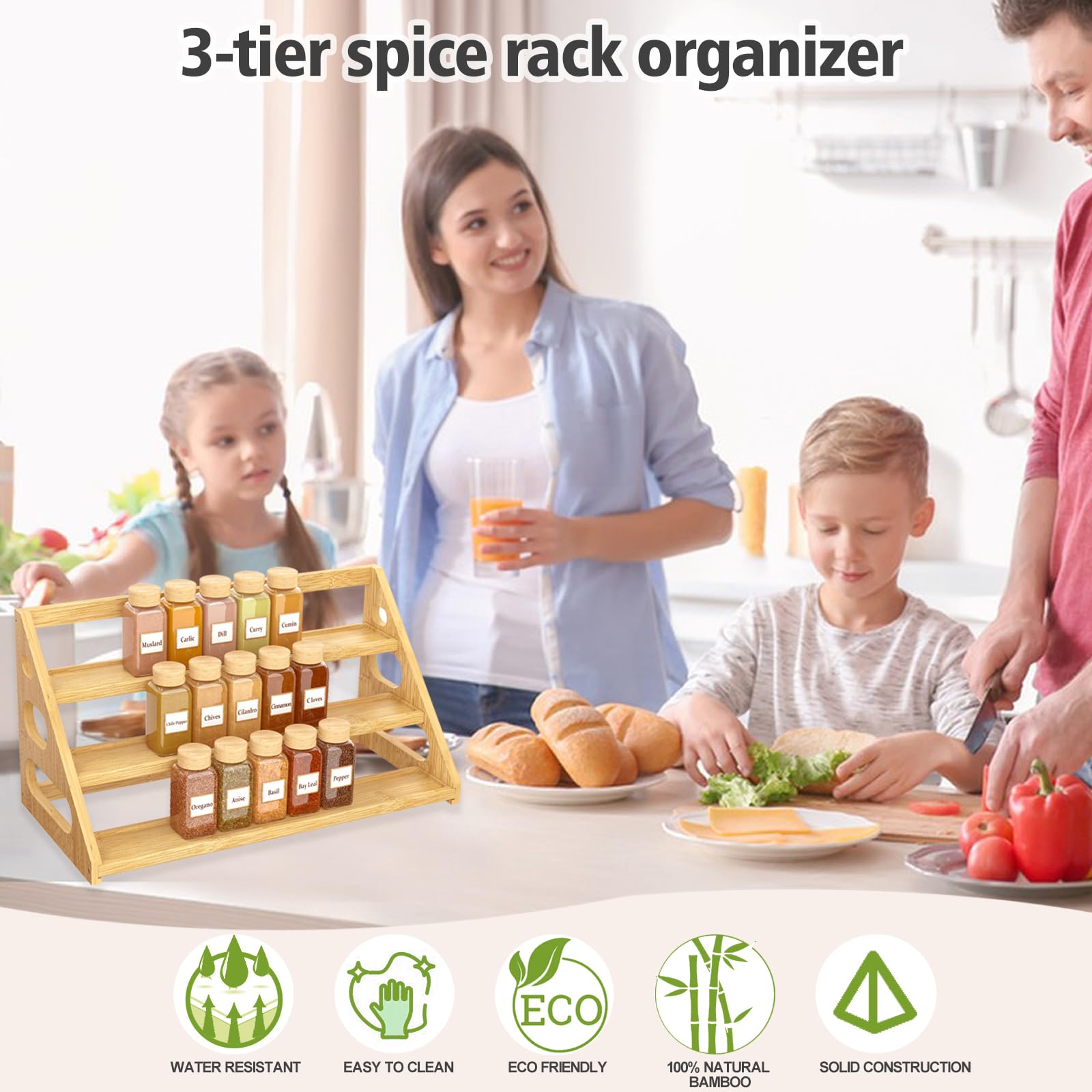 Banlilus spice rack keeps spices visible, helping faster flavor discovery.