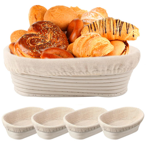 10-inch oval banneton liner for dough shaping and mess-free proofing