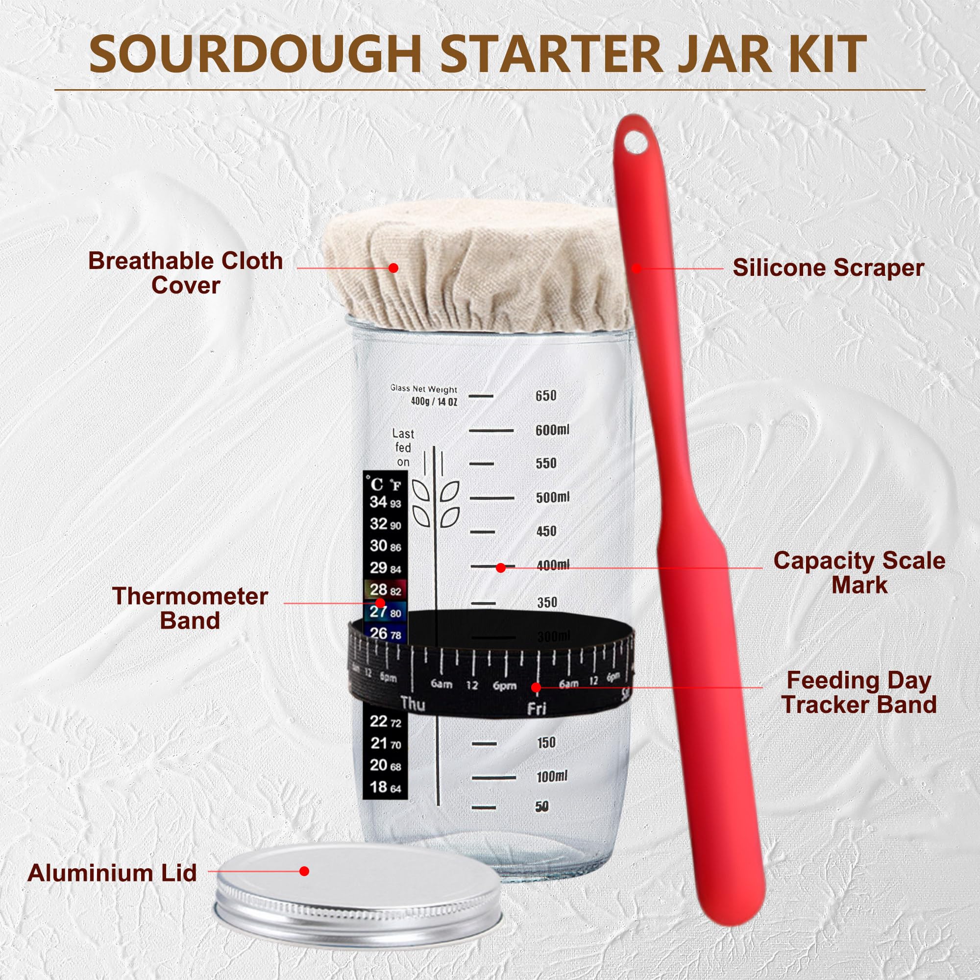 BANTBSKT 9-inch round proofing basket for even dough shape