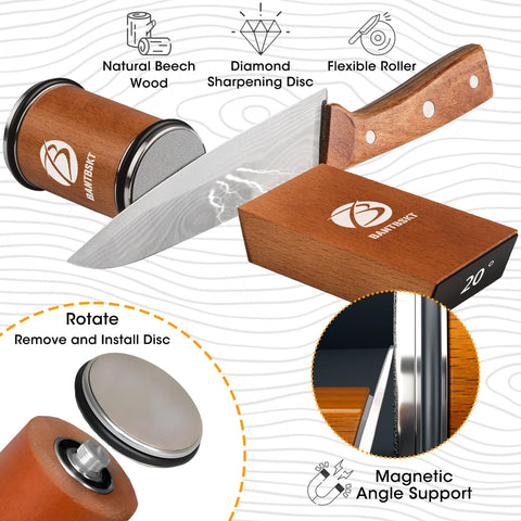 BANTBSKT sharpener kit ceramic plate 3000 finishes edge smoothly