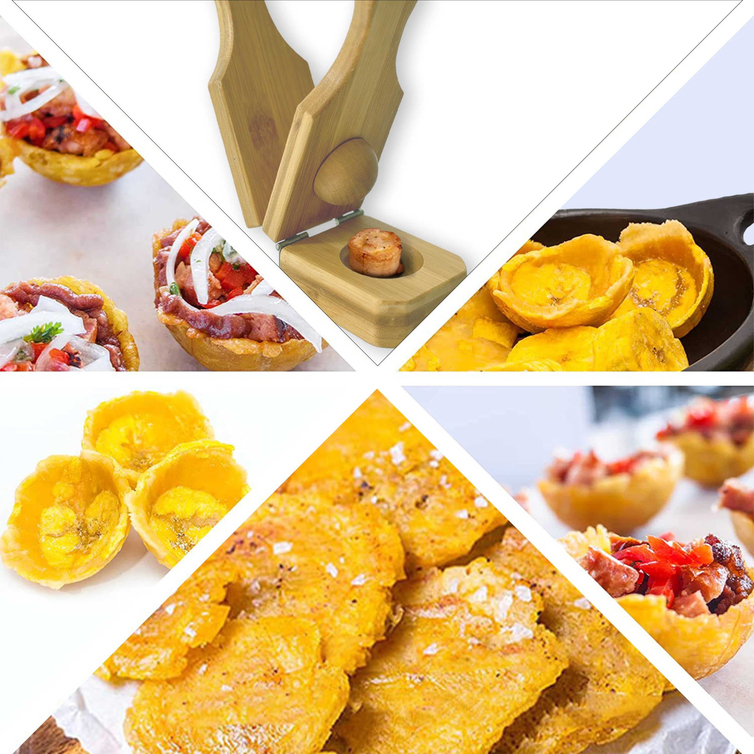 Bantlou Tostonera cups-filled presentation highlights stuffed plantain options.