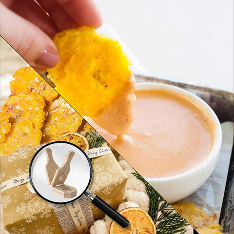 Bantlou hand-pressing plantain shows 2-in-1 versatility in action.