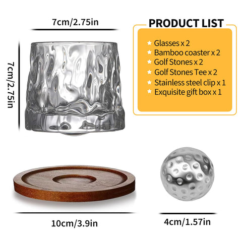 Banvih coasters and ice clip protect surfaces during drinks.