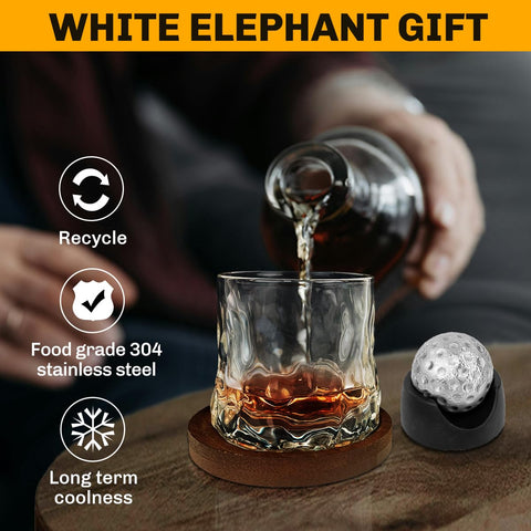 Banvih golf-ball patterned glasses elevate a whiskey tasting session.