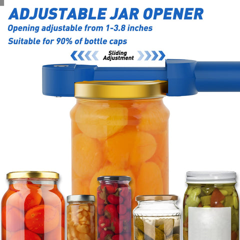 Banyaa magnetic can opener top clings to fridge for handy storage.