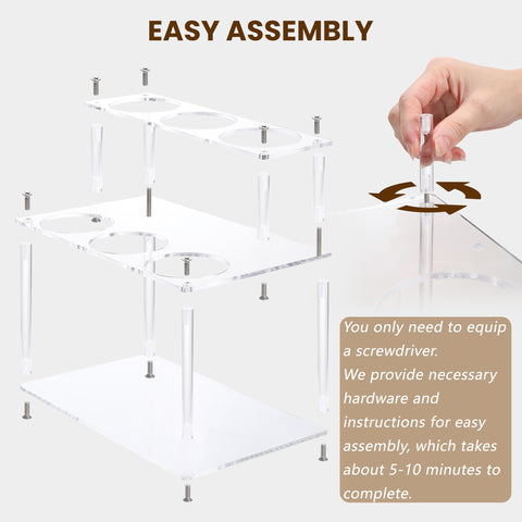Baosia space-saving counter organizer frees up space on the counter for syrups.