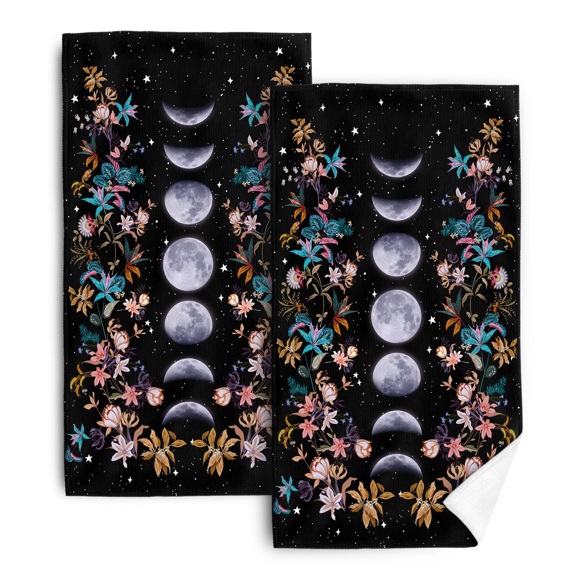 Bapcoku Witchy Luna Moon Phases towels, soft and absorbent for dish drying