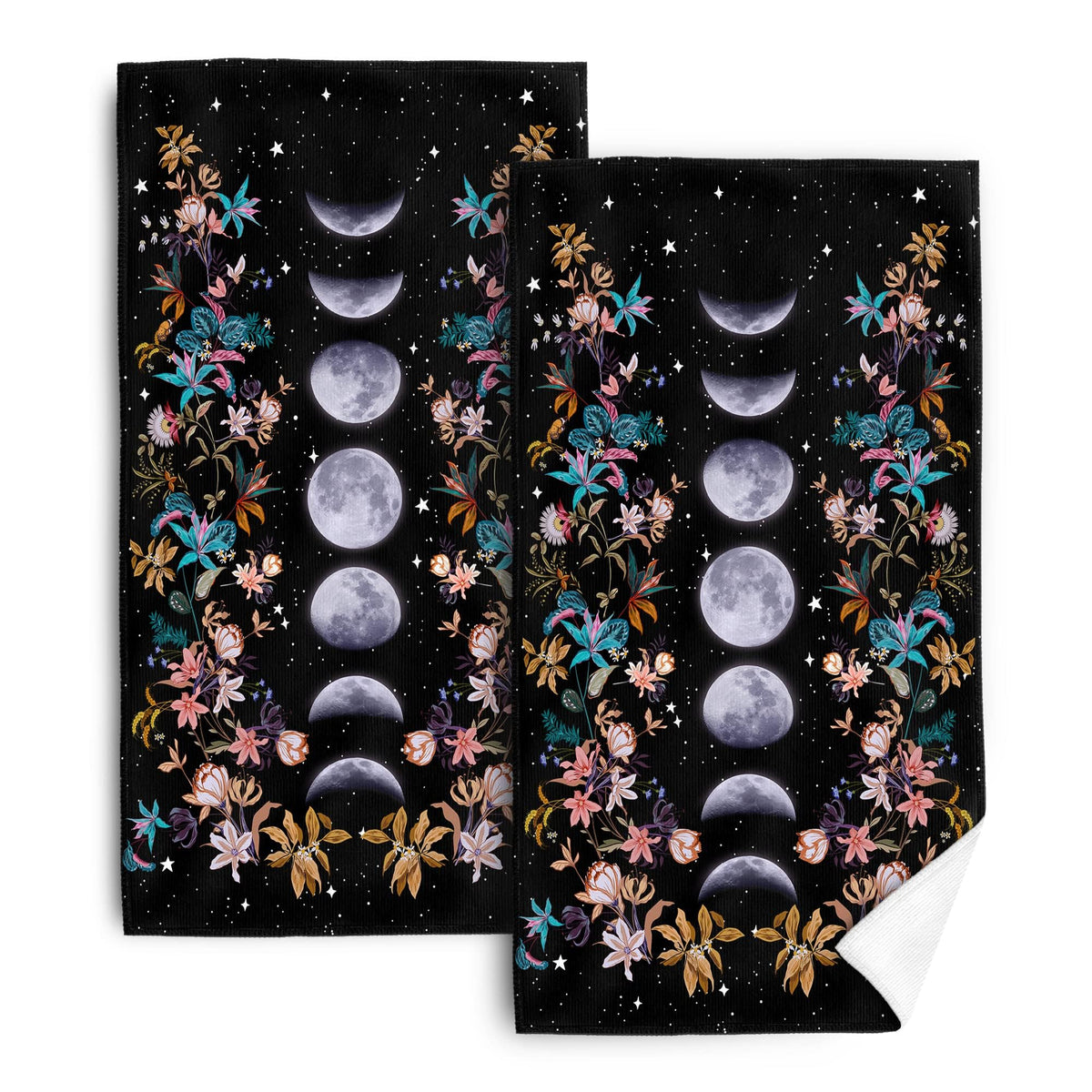 Bapcoku Witchy Luna Moon Phases towels, soft and absorbent for dish drying