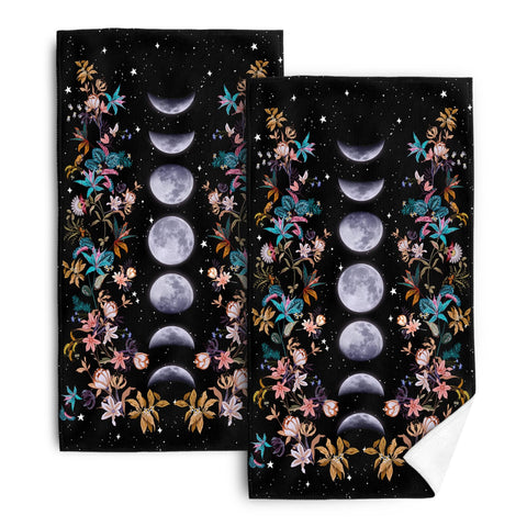 Bapcoku Witchy Luna Moon Phases towels, soft and absorbent for dish drying