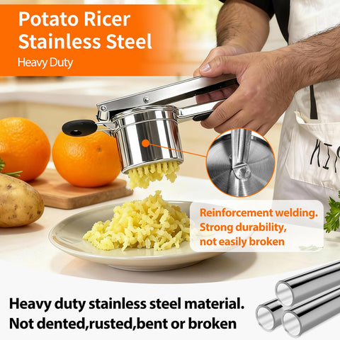 BAPOTH ricer in stainless steel resists staining and ensures durable performance.