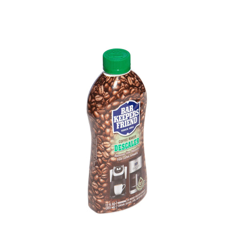 Bar Keepers Friend Descaler bottle label highlights a formula for easy descaling