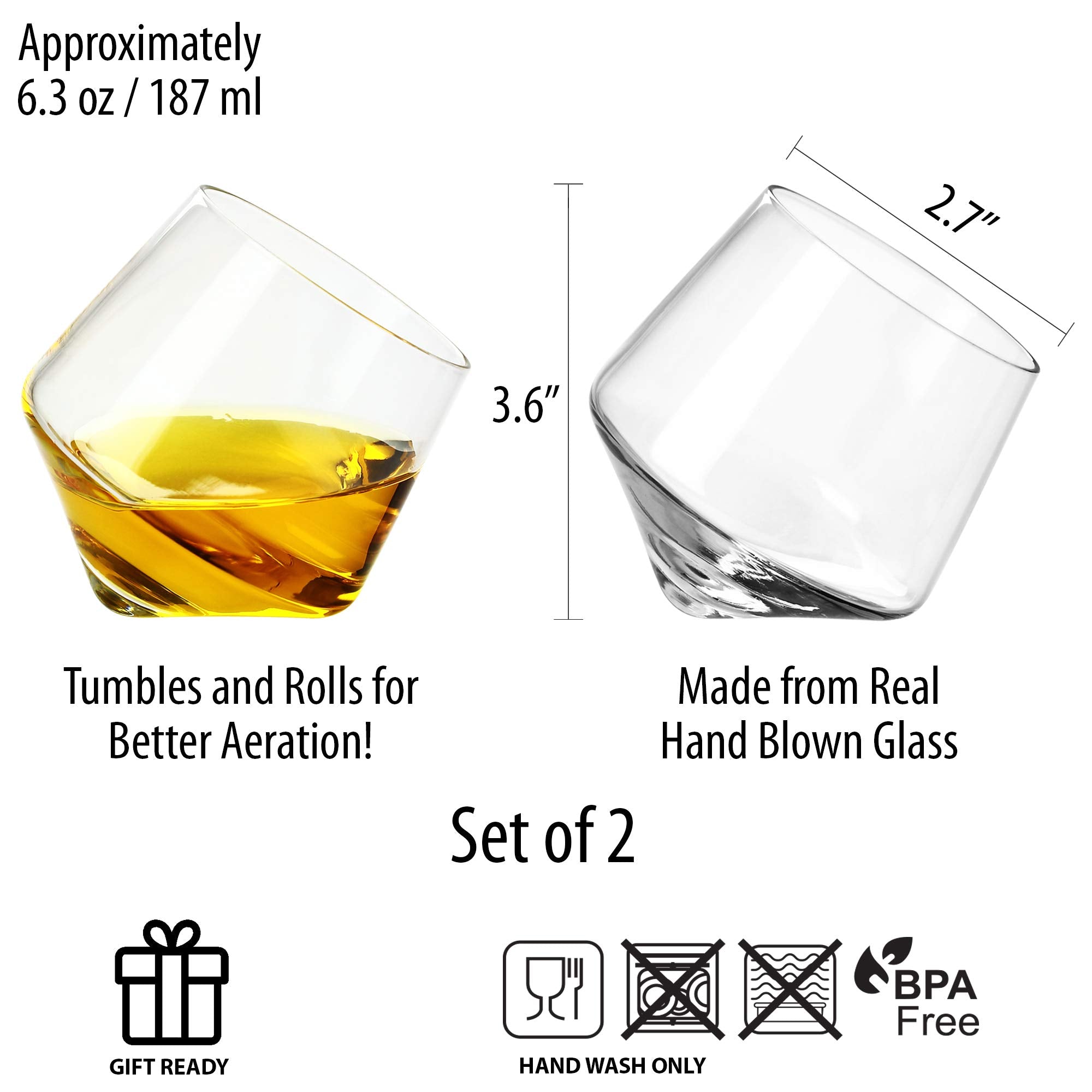 Barbuzzo glass capacity six point three ounces suitable for many drinks.