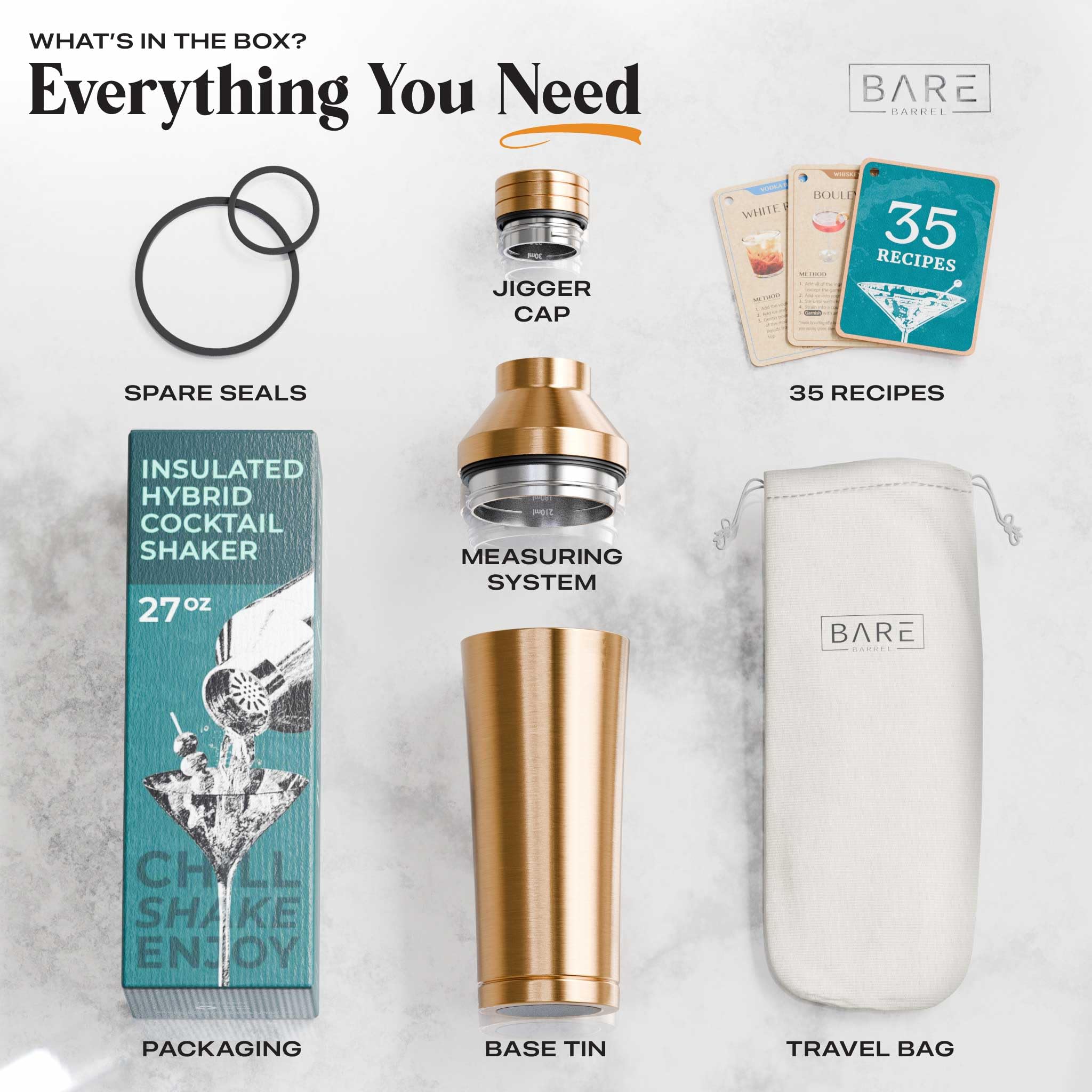 Bare Barrel 35 recipe cards inspire creativity at home.