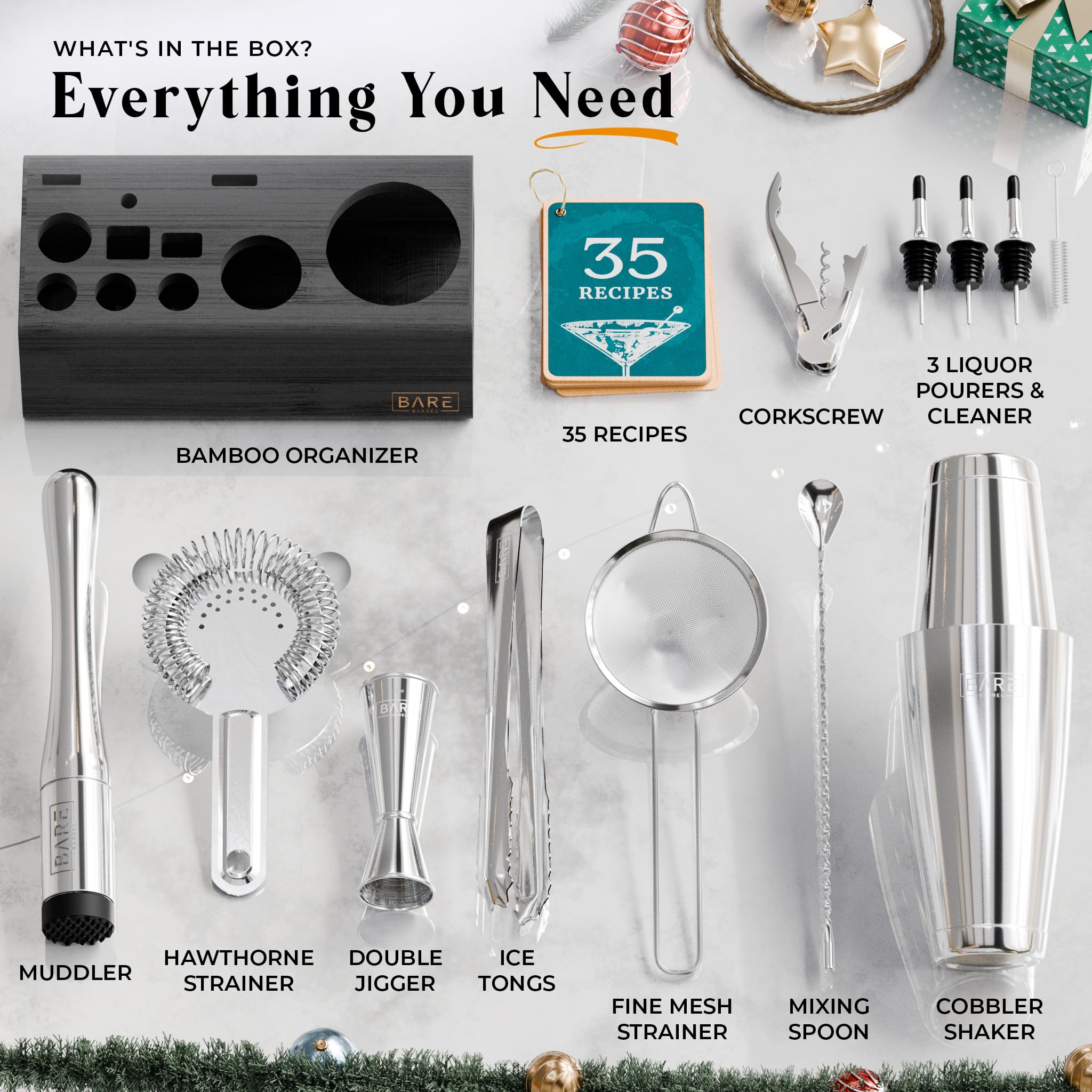 Bare Barrel stainless steel tools are rust-resistant for long-lasting performance