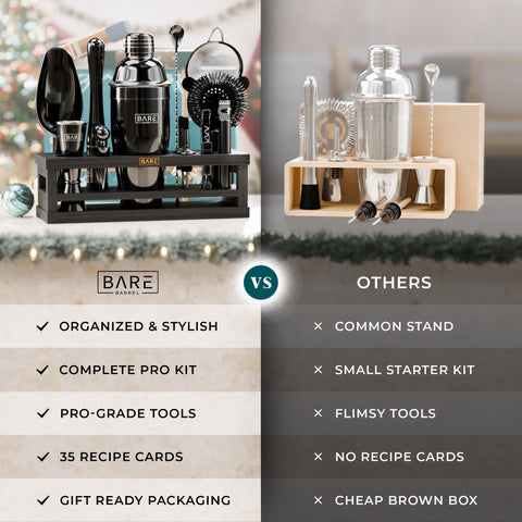 Bare Barrel gift-ready kit suits beginners and pros alike.