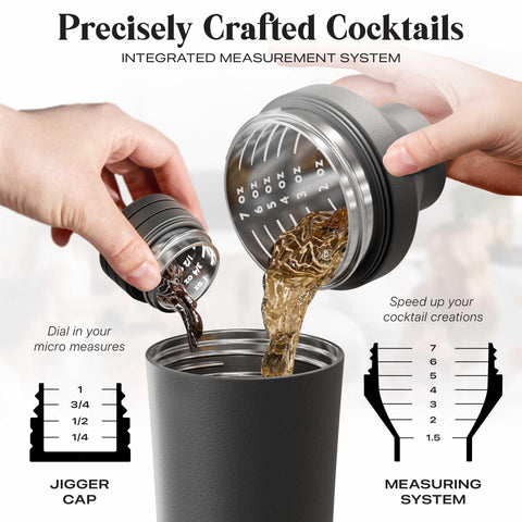 Bare Barrel measuring system highlighting exact pour markings