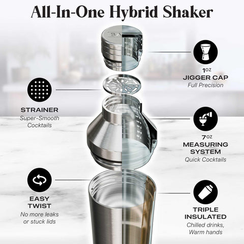 Bare Barrel leak-proof lid provides a secure seal during shakes.