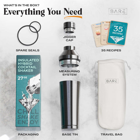 Bare Barrel stainless steel finish is rust-free and durable for everyday use.