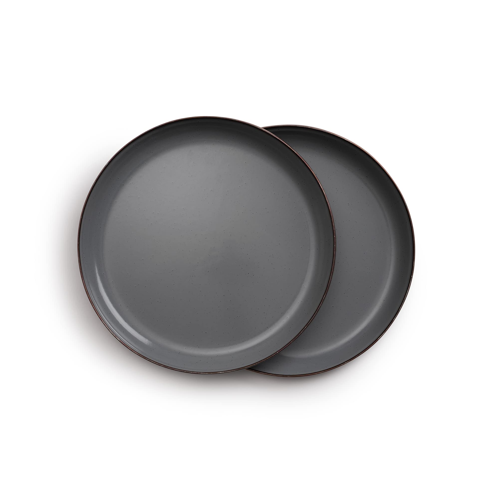 Barebones enamel deep plate slate gray showcases timeless design for daily meals.