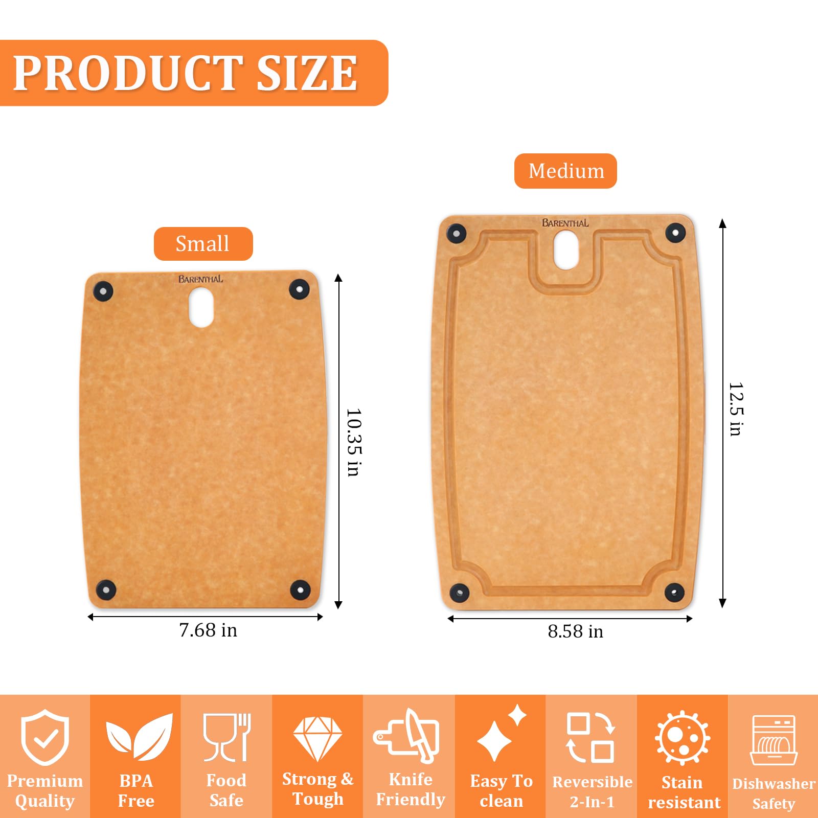 Small Barenthal board measures 10.4 by 7.7 inches.