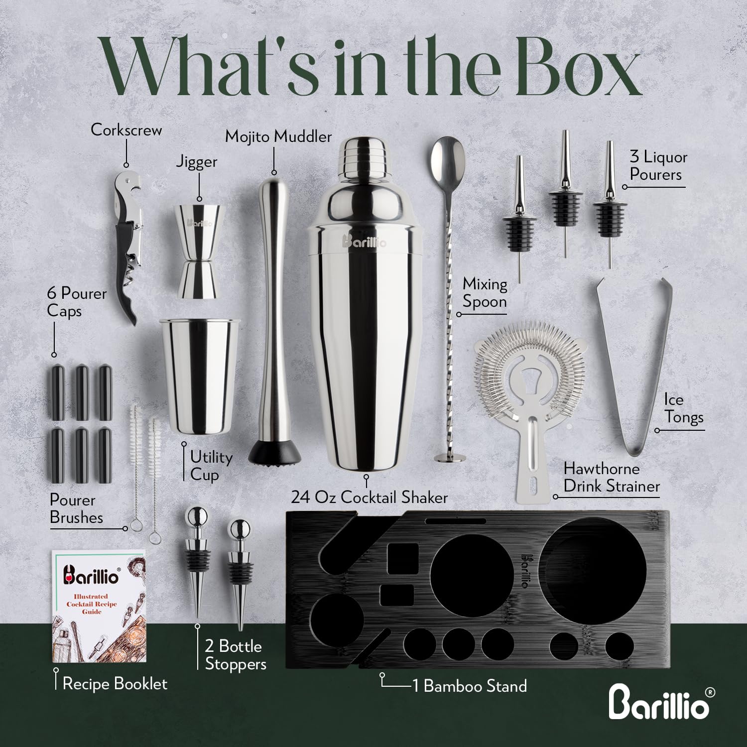 Barillio bar spoon and muddler, ideal for precise muddling.