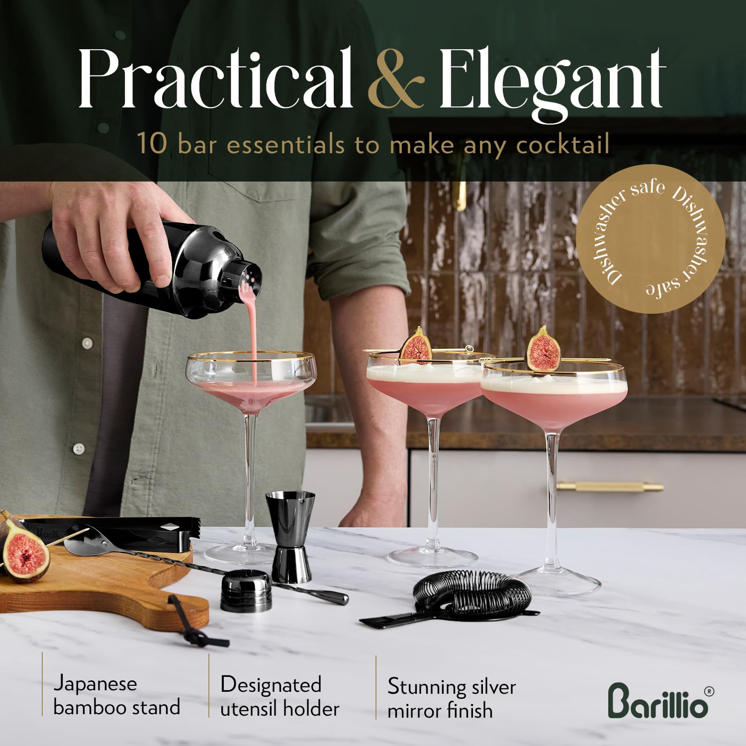 Barillio Black Bartender Kit recipe-booklet: professional know-how to spark creativity behind the bar.