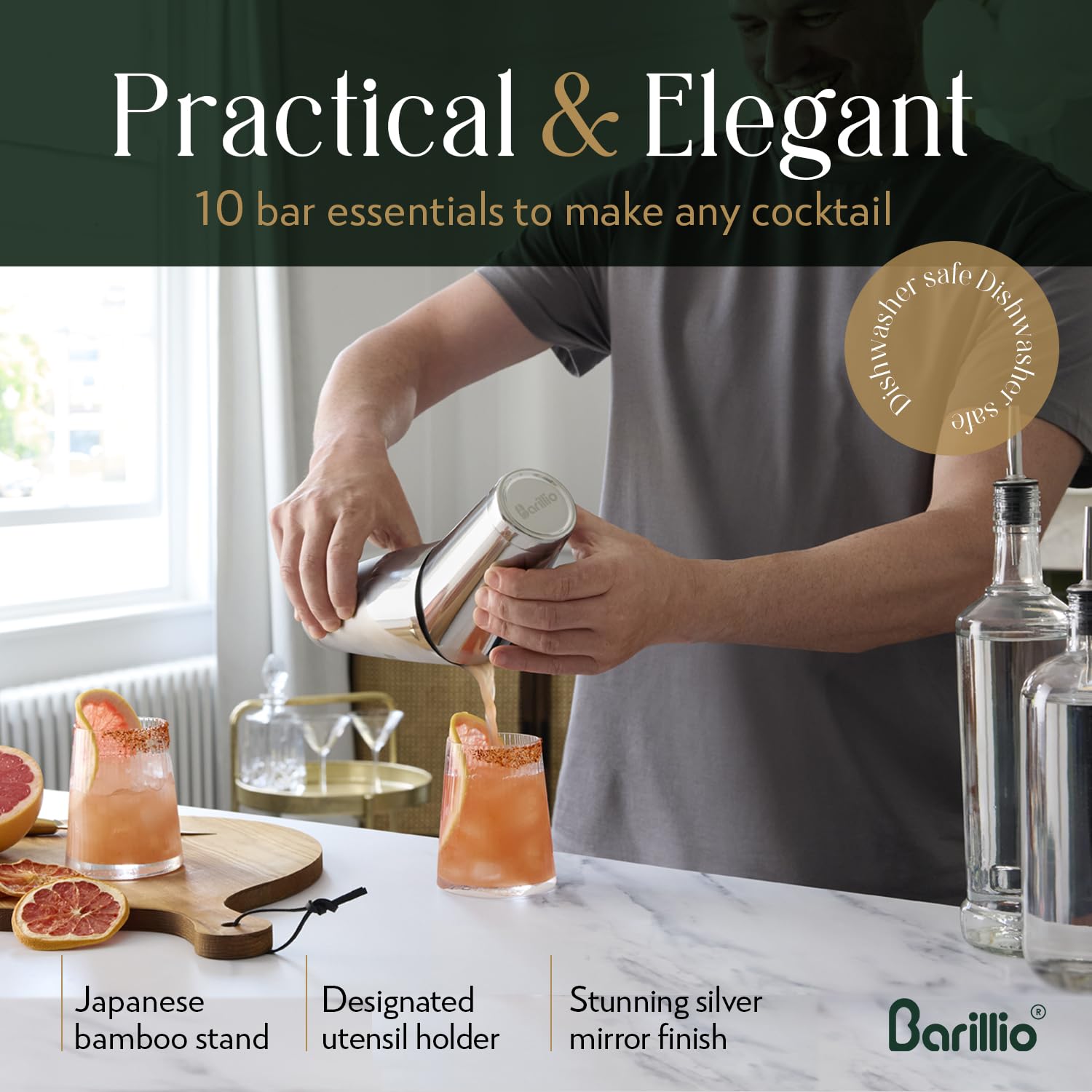 Barillio Elite Mixology Kit bar spoon for precise stirring and layering.