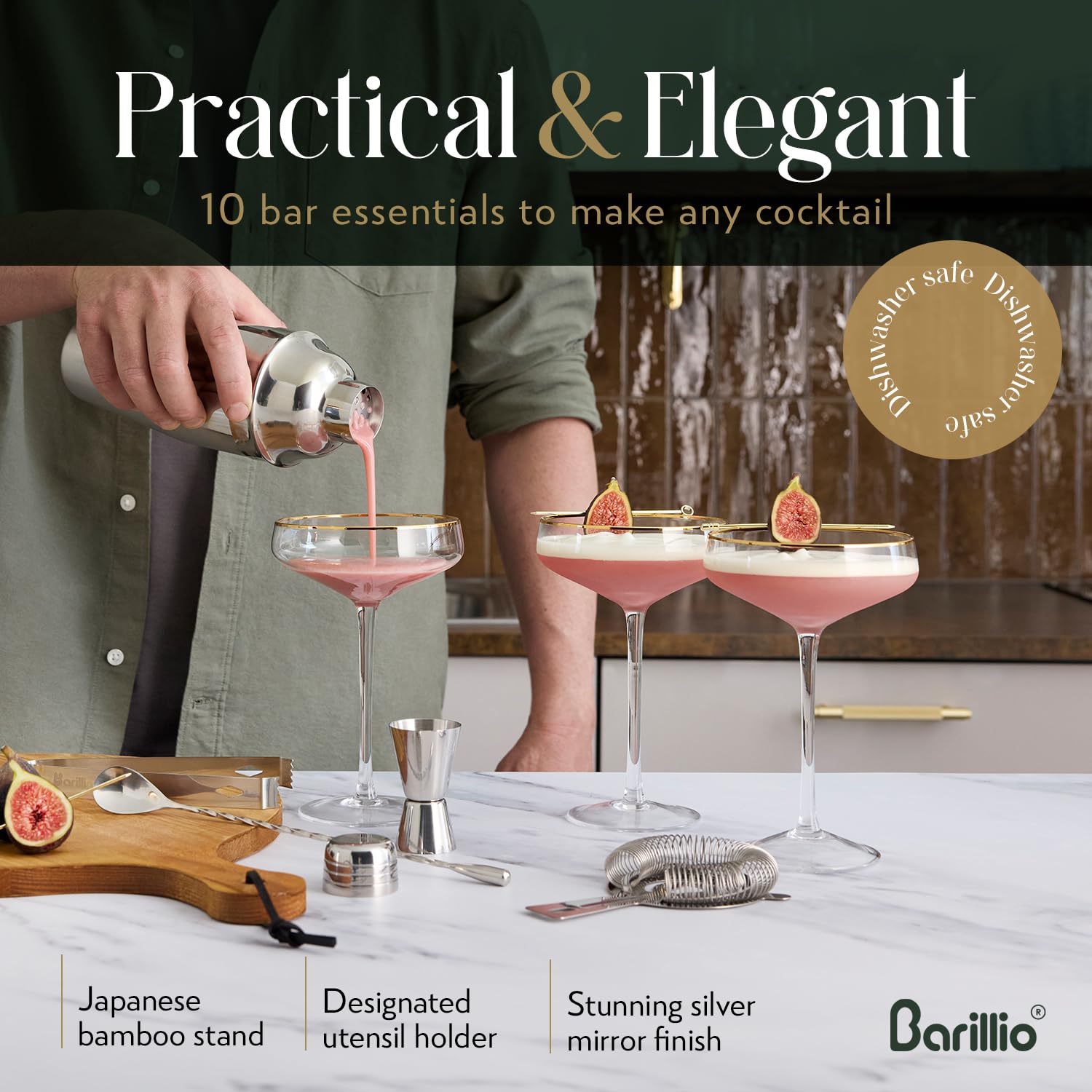 Barillio recipe booklet offering cocktail ideas for beginners