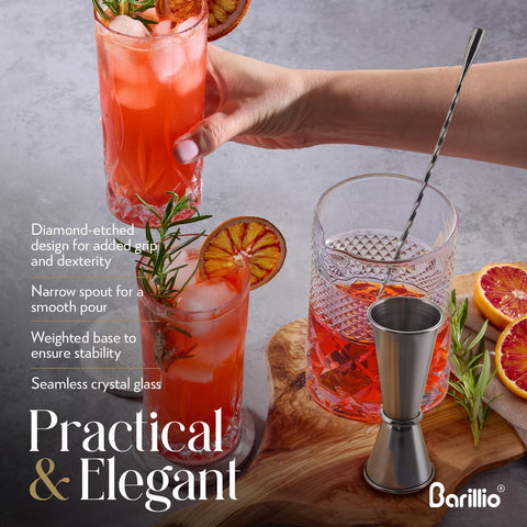 Barillio Hawthorne strainer delivers clean, drip-free pours.