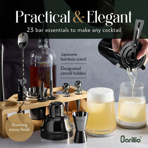 Barillio muddler and mixing spoon, precise stirring for balanced cocktails.