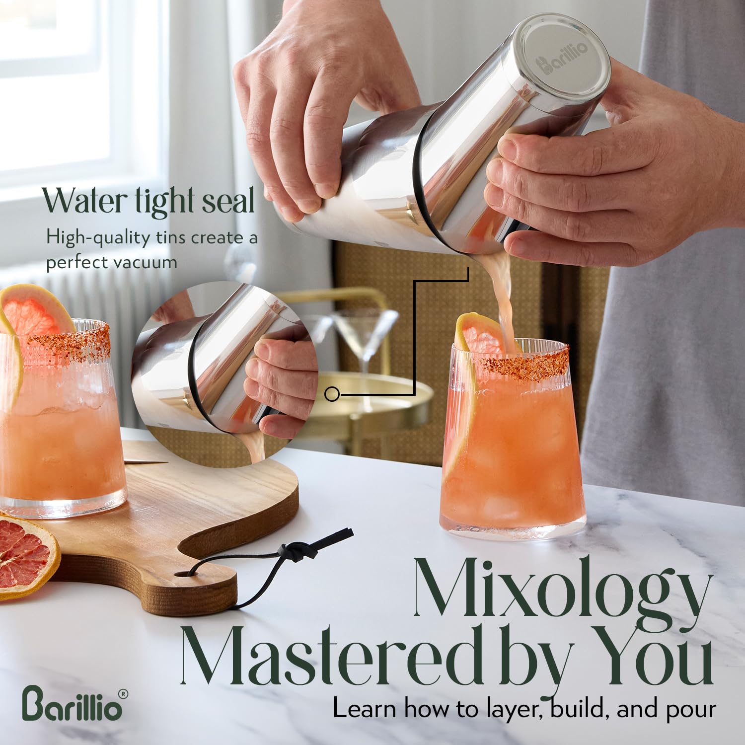 Barillio recipe booklet and travel bag for at-home bartending inspiration