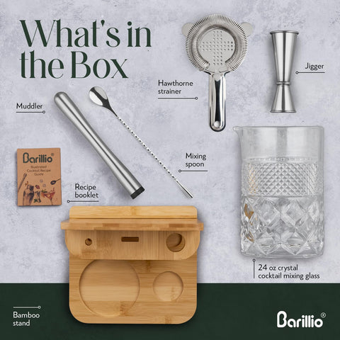 Barillio ridged muddler for releasing flavors with ease.